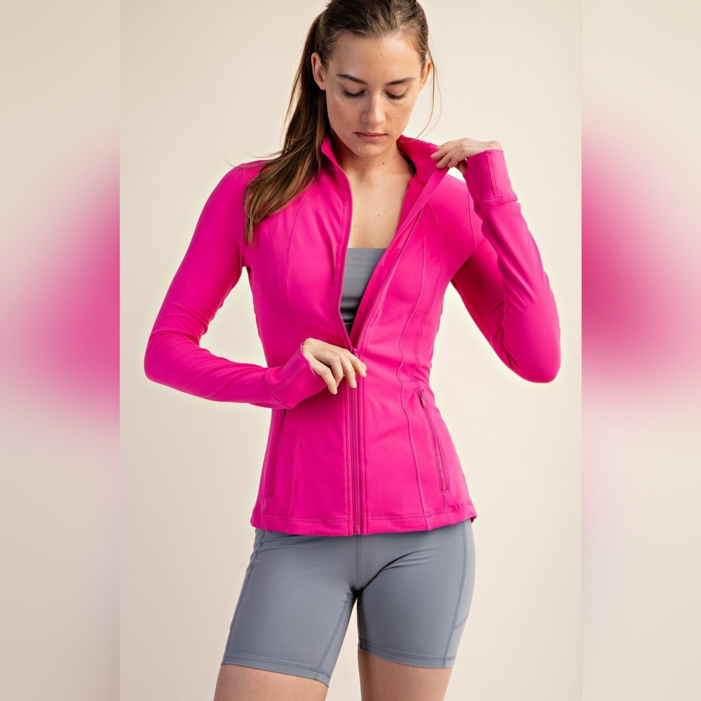 Sonic pink Defined Butter Soft Activewear Jacket